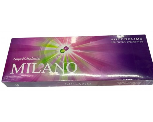Сигареты Milano Superslim Grape Applemint (Милано Суперслим Кнопка Виноград-Мята) Сигареты Milano Superslim Grape Applemint (Милано Суперслим Кнопка Виноград-Мята)
